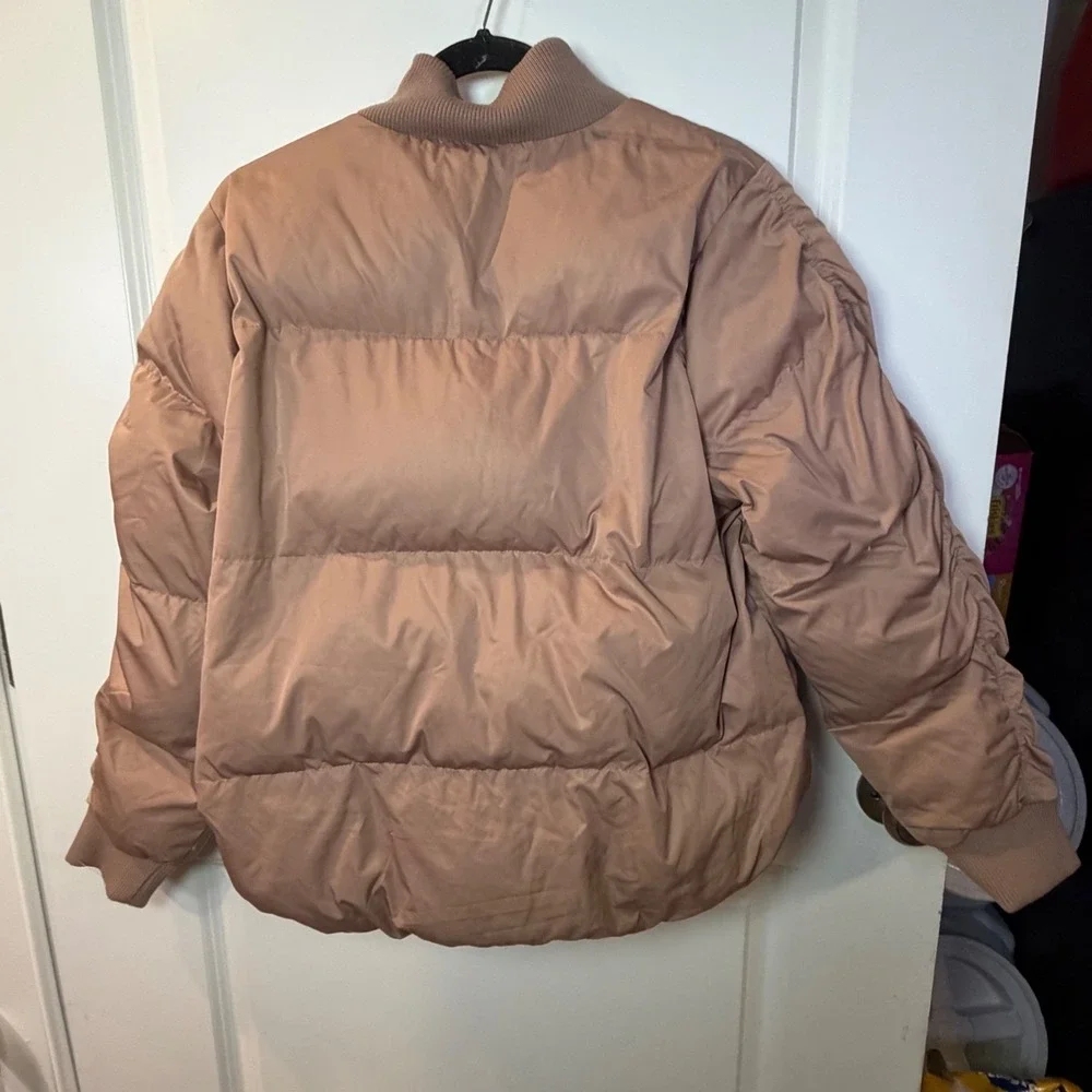 Sweaty Betty Womens Puffer Jacket Quilted Bomber Mauve Size 10 L